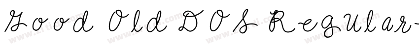 Good Old DOS Regular字体转换